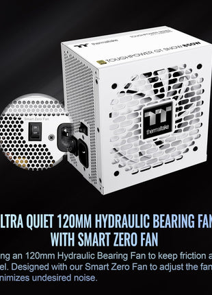 Thermaltake Toughpower GT 750W Snow ATX 3.1 Power Supply; 80 Plus Gold Efficiency; Smart Zero Fan; Native 600W PCIe 5.1 Connector; PS-TPT-0750FNFAGU-W; 5 Year Warranty