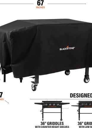 Blackstone 36 inch Griddle Cover Water Resistant 600D Polyester Heavy Duty Flat top 36 inch Gas Grill Cover Exclusively for Blackstone 36 inch Griddle Cooking Station