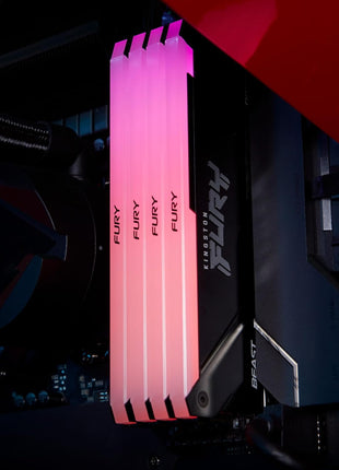 Kingston FURY Beast 64GB (2x32GB) 3600MT/s DDR4 CL18 Desktop Memory Kit of 2 | Intel XMP | AMD Ryzen | Plug n Play | RGB Infrared Syncing | KF436C18BB2AK2/64