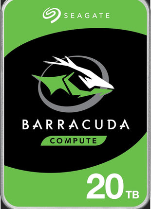 Seagate Barracuda 20TB Internal Hard Drive, 7200 U/Min, 512MB Cache, SATA 6Gb/s, 3.5 inch (ST20000DM001)
