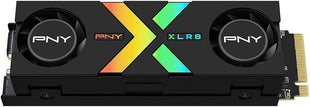PNY CS3150 XLR8 Gaming Epic-X RGB 1TB PCIe Gen5 x4 NVMe M.2 SSD with RGB Dual Fan Heatsink - Microsoft DirectStorage Compatible – up to 11500 MB/s Read – M280CS3150XHS-1TB-RB