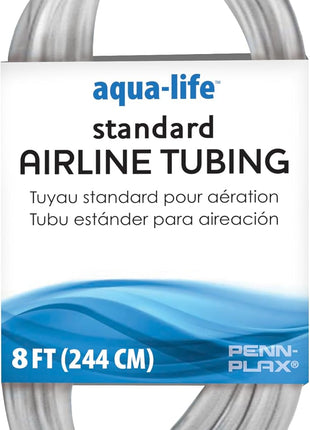 Penn-Plax Aqua-Life Standard Airline Tubing - 3/16 Inch Flexible Airline Hose for Aquarium Pumps, Fish Tank Line for Air Stones & Filters - Safe for Freshwater & Saltwater - 25 ft Long, Clear