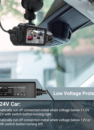 Vantrue 11.5ft USB-C Hardwire Kit (12V–24V to 5V) with Acc Functionality, Low Voltage Protection, Compatible with All Vantrue USB-C Dashcams
