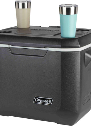 Coleman Xtreme 50qt Rolling Cooler with Wheels, Extra-Walled Insulation Keeps Ice up to 5 Days, Portable Wheeled Hard Chiller