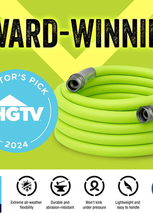 Flexzilla Garden Hose 5/8 in. x 50 ft., Lightweight All-Weather Water Hose, Durable and Flexible, Leak-Free Connections