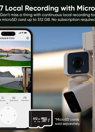 WYZE Duo Cam Pan Indoor/Outdoor IP65 2K 360° Pan/Tilt Smart Home Security Camera with Color Night Vision, Compatible with Alexa & Google Assistant, White