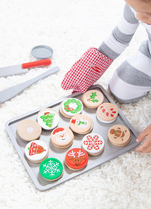 Melissa & Doug Slice and Bake Wooden Christmas Cookie Play Food Set