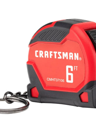 CRAFTSMAN Keychain Tape Measure, 6 FT (CMHT37106G)