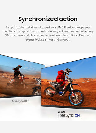 Samsung 32-Inch Flat Computer Monitor, 75Hz, Borderless Display, AMD FreeSync, Game Mode, Advanced Eye Care, HDMI and DisplayPort, LS32B304NWNXGO, 2024