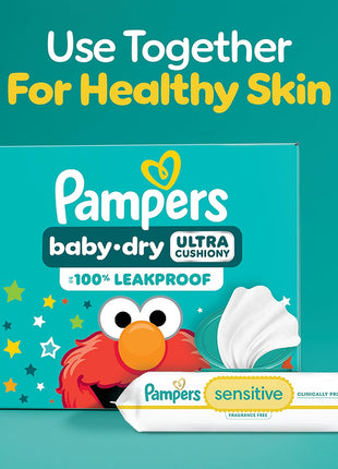 Pampers Diapers - Baby Dry - Size 1, 120 Count, Absorbent Disposable Infant Diaper (Packaging May Vary)