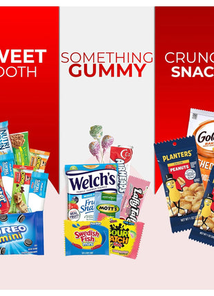 Snacks Variety Pack for Adults 40 Count - Snack Box Variety Pack for Kids & Gifting, Care Package for College Students & Study Time, Snack Boxes for Adults, Office Treats, Birthdays & Back to School