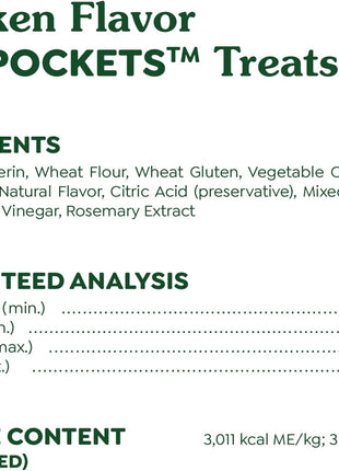 Greenies Feline Pill Pockets for Cats Natural Soft Cat Treats, Chicken Flavor, 3 oz. Pouch (85 Treats)