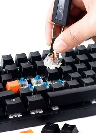New Fashion Kingdom Keycap Puller Switch Puller Stainless Steel Keycap Removal Tool with 2 Pcs Keyboard Cleaning Brush for Mechanical Keyboard
