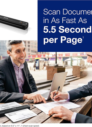 Epson Workforce ES-50 Compact & Lightweight Mobile Document Scanner | For Computers including PC and Mac Receipt and Document Scanner USB Powered