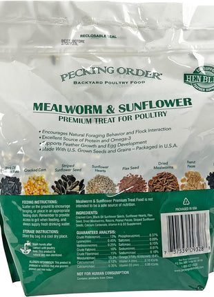 Pecking Order 9328 Mealworm & Sunflower Treat, 3 lb.
