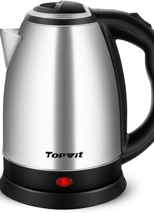 TOPWIT 2.0L Stainless Steel Electric Kettle, Rapid Boiling Hot Water Kettle | BPA-Free, No Plastic Contact, Electric Tea Kettle with Auto Shut-off and Boil-dry Protection for Home & Office