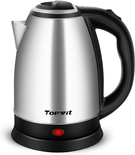 TOPWIT 2.0L Stainless Steel Electric Kettle, Rapid Boiling Hot Water Kettle | BPA-Free, No Plastic Contact, Electric Tea Kettle with Auto Shut-off and Boil-dry Protection for Home & Office