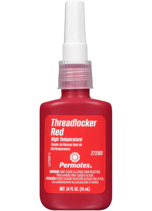 Permatex 27200 Hiigh Temperature Threadlocker Red, 10 ml