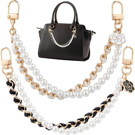 2Pcs Pearl Purse Chain