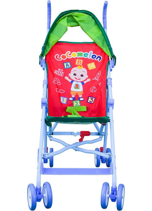 Cocomelon Umbrella Stroller with Canopy, Lightweight and Compact for Travel, 3D Stroller Red