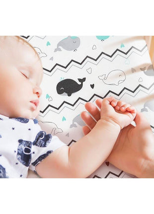 Pack n Play Sheets, BROLEX 2 Pack Mini Crib Sheets,Stretchy Portable Fitted Playard Sheet Set, Convertible Playard Mattress Cover,Ultra Soft Breathable Material,Elephant Whale