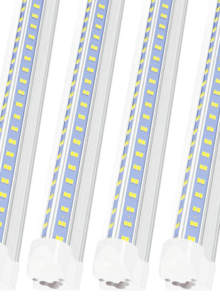 Led Shop Lights,Led Shop Lights 4FT 50W 6500K 7000LM Clear White,Shop Light 4FT 110V Linkable Integrated V-Shape for Shop Garage,Warehouse,Workbench and Workshop Commercial Bay Lighting(4-Pack)