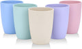LuckyZone Wheat Straw Unbreakable Cup (12 oz)   Reusable Drinking Glasses Set of 5   Dishwasher Safe Tumbler   BPA Free & Eco Friendly (5Pcs)