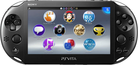 Sony Playstation Vita Wi-Fi 2000 Series with Silicone Joystick Covers and AC Adapter Cable (Piano Black) (Renewed)