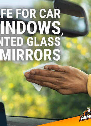 Armor All Car Glass Wipes, Auto Glass Cleaner for Film and Grime, 30 Count