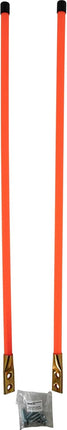 Buyers Products 1308110 Fluorescent Nylon Orange Bumper Guide Kit, 3/4 Inch Diameter Sight Rods, 36 Inch Pair, Bolt On, High Visibility Plow & Bumper Markers for Pickup Trucks