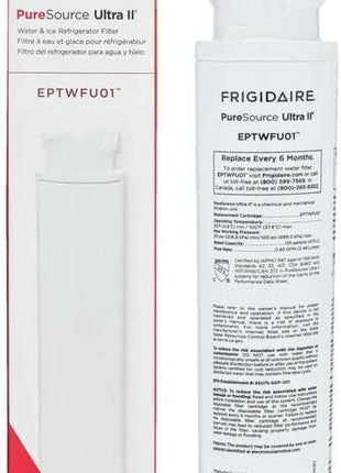 FRIGIDAIRE EPTWFU01 PureSource Ultra II Refrigerator Water Filter, 1 Count, White