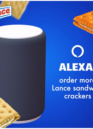 Lance Sandwich Crackers, Variety Pack, 3 Flavors, 20 Individually Wrapped Packs, 6 Sandwiches Each