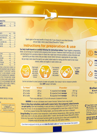 Enfamil, NeuroPro Baby Formula, Brain Building Duo DHA and Mfgm, Exclusive Immune Supporting HuMO6 Blend, Powder Infant Formula, Baby Milk, 20.7 Ounce