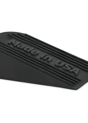 Large Big Rubber Door Stopper Made In USA - Door Stop Wedge for Carpet, Tile, Concrete Floor, Tall Door Stoppers for Bottom of Door - Heavy Duty for Commercial & Home - 6.5 x 2.75 x 1.9 Inches - Black