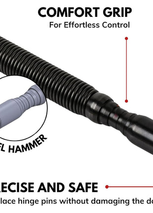HIT Tool - Hinge Pin Removal Tool - Spring Punch - Steel Faced Hammer | Removes hinges fast without disassembly, compact one-hand design, durable metal build, made in USA, great for door repairs