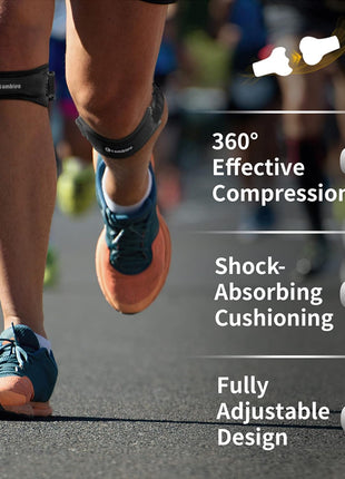 CAMBIVO 2 Pack Patella Tendon Knee Straps, Knee Brace for Women & Men with Extra Straps, Patella Bands for Pain Relief, Osgood Schlatter, Jumper's Knee, Tendonitis, Running, Basketball, Volleyball