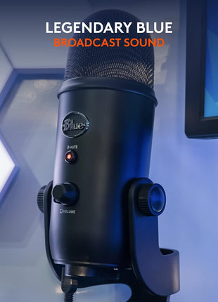 Logitech for Creators Blue Microphones Yeti USB Microphone (Blackout)
