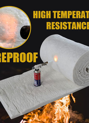 24 inch x12 inchx1 inch (Thick) Ceramic Fiber Blanket Fireproof Insulation Baffle Rated to 2400F, High-Temperature Resistance for Oven Stoves, Kilns, Forges