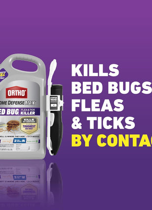 Ortho Home Defense Max Bed Bug, Flea & Tick Killer with Comfort Wand – Also Kills Bed Bug Eggs, Ready-to-Use, Indoor Pest Control Spray, 1 gal.