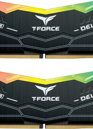 TEAMGROUP T-Force Delta RGB DDR5 Ram 32GB (2x16GB) 6800MHz PC5-54400 CL34 Desktop Memory Module Ram for 600 700 Series Chipset XMP 3.0 Ready Black - FF3D532G6800HC34BDC01