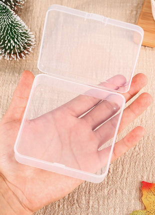 SATINIOR 12 Pack Beads Organizer Box Clear Plastic Beads Storage Containers Box with Hinged Lid for Bracelet Making DIY Jewelry Craft Nail (3.70 x 3.70 x 1.18 Inch)