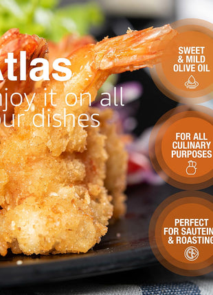 Atlas 1 LT Cold Press Extra Virgin Olive Oil with Polyphenol Rich from Morocco | Newly Harvested Unprocessed from One Single Family Farm | Moroccan Organic EVOO Trusted by Award-Winning Chefs