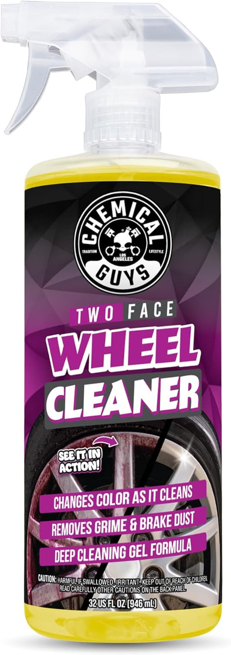 Chemical Guys Two Face Wheel Cleaner, Color Changing Wheel Cleaner, Safe for Cars, Trucks, SUVs, Motorcycles, RVs & More, Extra Large Size 32 fl oz - CLD30332