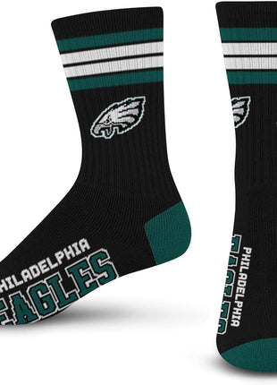 For Bare Feet Men's NFL 4-Stripe Deuce Performance Crew Socks