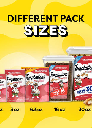 Temptations Cat Treats MixUps Backyard Cookout Flavor Crunchy, Soft Cat Treats, 30 oz. Tub