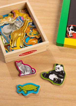 Melissa & Doug 20 Wooden Animal Magnets in a Box