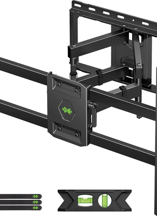 USX Mount Full Motion TV Wall Mount for Most 42-90 inch Flat Screen/LED/4K, TV Mount Bracket Dual Swivel Articulating Tilt 6 Arms, Max 16" Wood Studs, VESA 600x400mm, Holds up to 132lbs