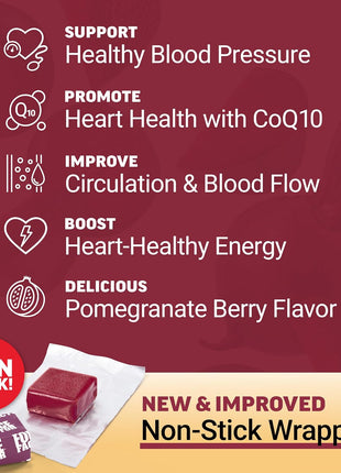 Force Factor Total Beets Ultimate Heart Health Chews for Blood Pressure Support, with Beetroot Powder,CoQ10,B Vitamins & Grapeseed Extract for Blood Flow&Energy, Black Cherry,60 Soft Chews,(Pack of 2)