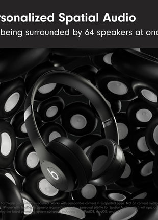 Beats Solo 4 - Wireless On-Ear Bluetooth Headphones, Up to 50-Hour Battery Life, Ultra-Lightweight Comfort, Powerful and Balanced Sound, Apple & Android Compatible - Matte Black