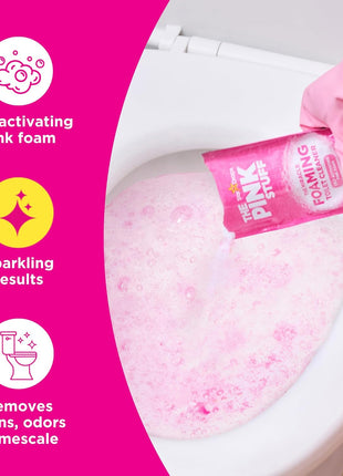 Stardrops - The Pink Stuff - The Miracle Power Foaming Toilet Cleaner - 2 Treatments - Self Activating Pink Foam Pack of 1 (7 Ounce) | 2 Treatments - Self Activating Pink Foam